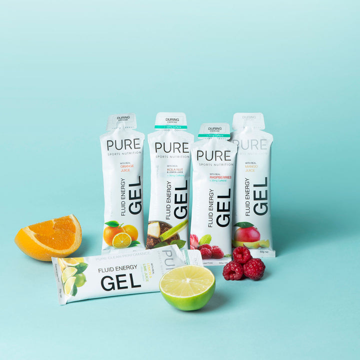 PURE Fluid Energy Gel - Raspberry + Caffeine