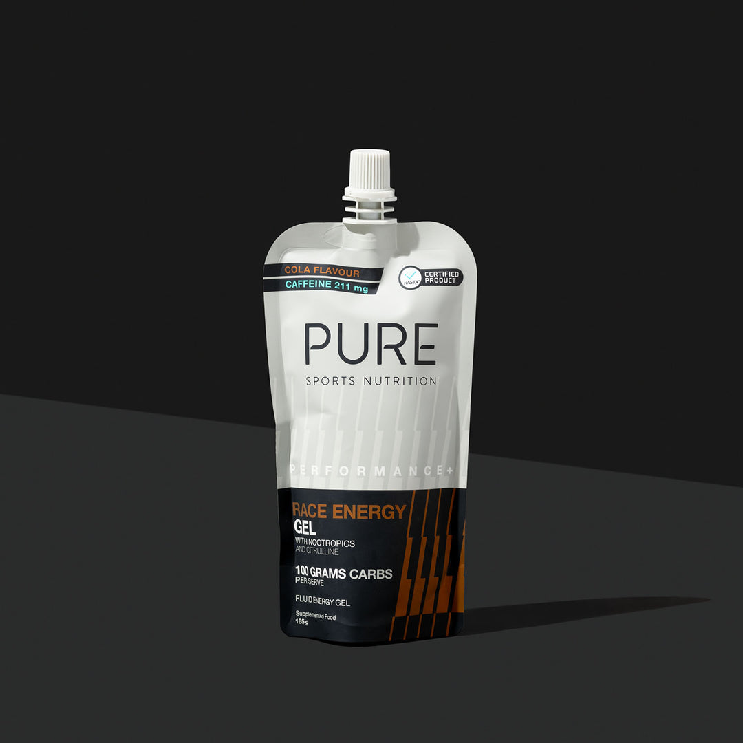 Super Performance Gel PURE Performance + Race Energy Gel 100 g Carb Pouch - Cola + Caffeine ...