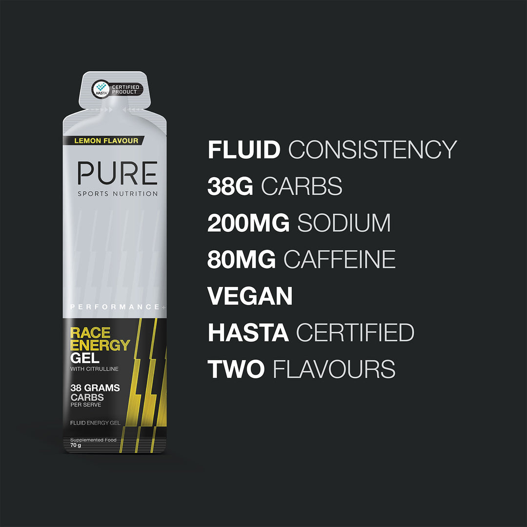 PURE Performance + Race Energy Gel - Lemon