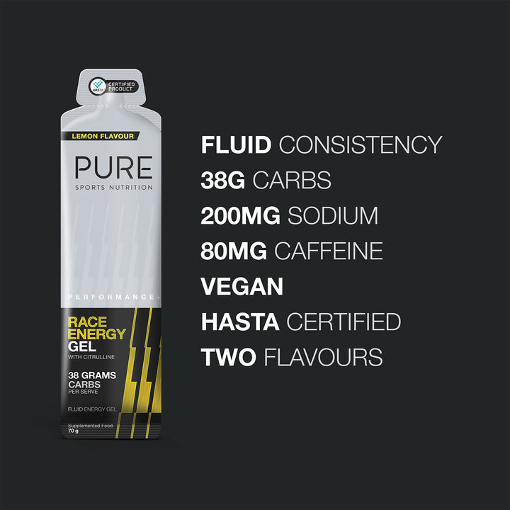 PURE Performance + Race Energy Gel - Lemon