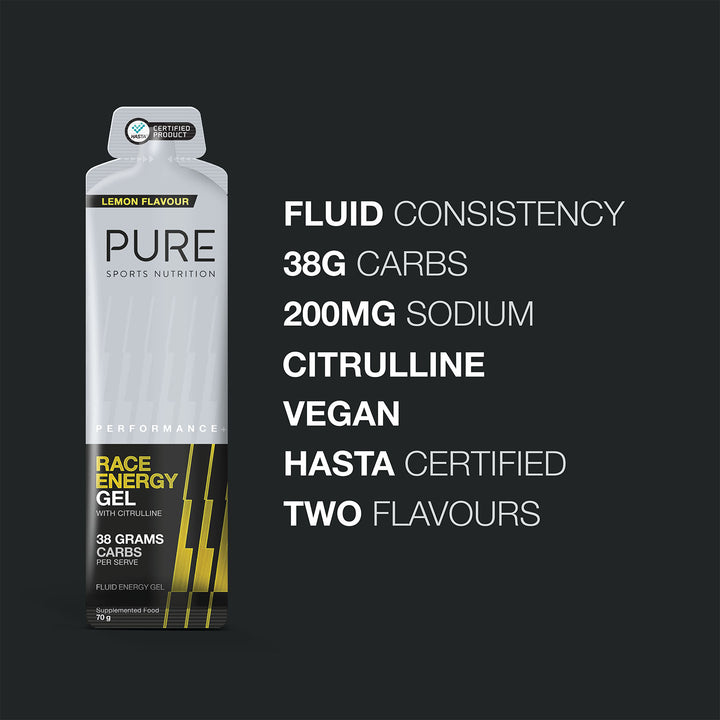 PURE Performance + Race Energy Gel - Lemon